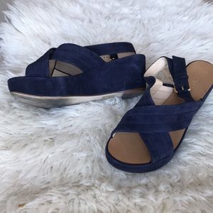 J. Crew navy sued wedge sandal